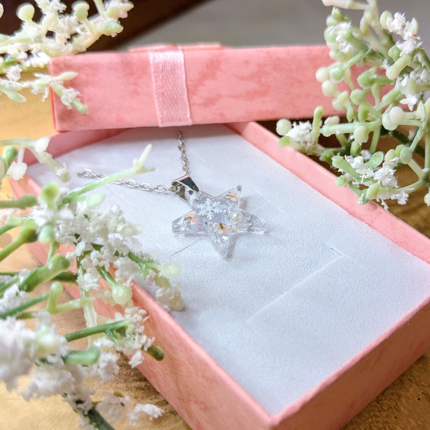 Christmas star necklace (silver)