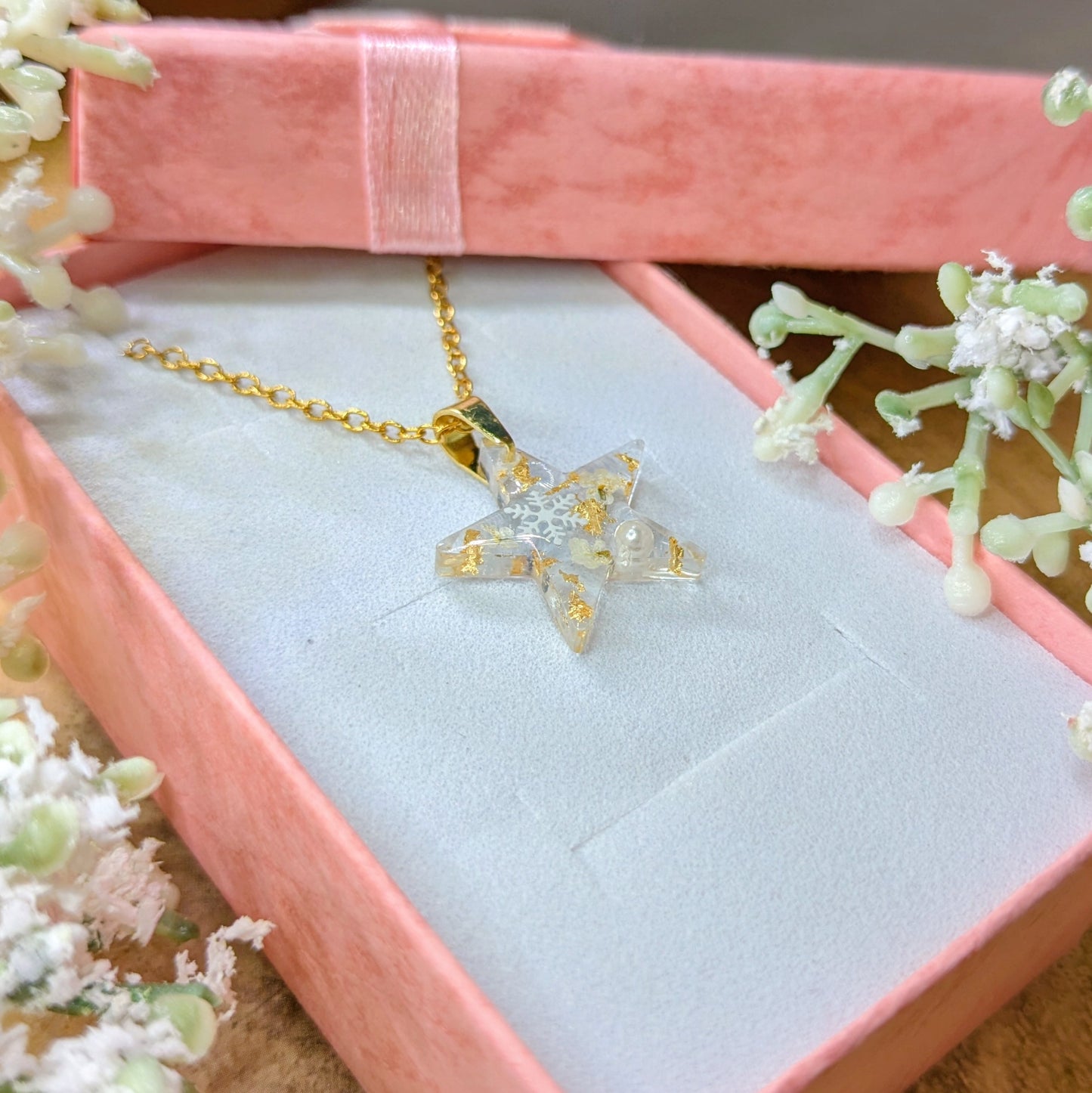 Christmas star necklace (gold)
