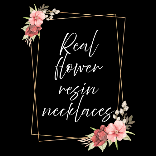 Real flower resin necklaces