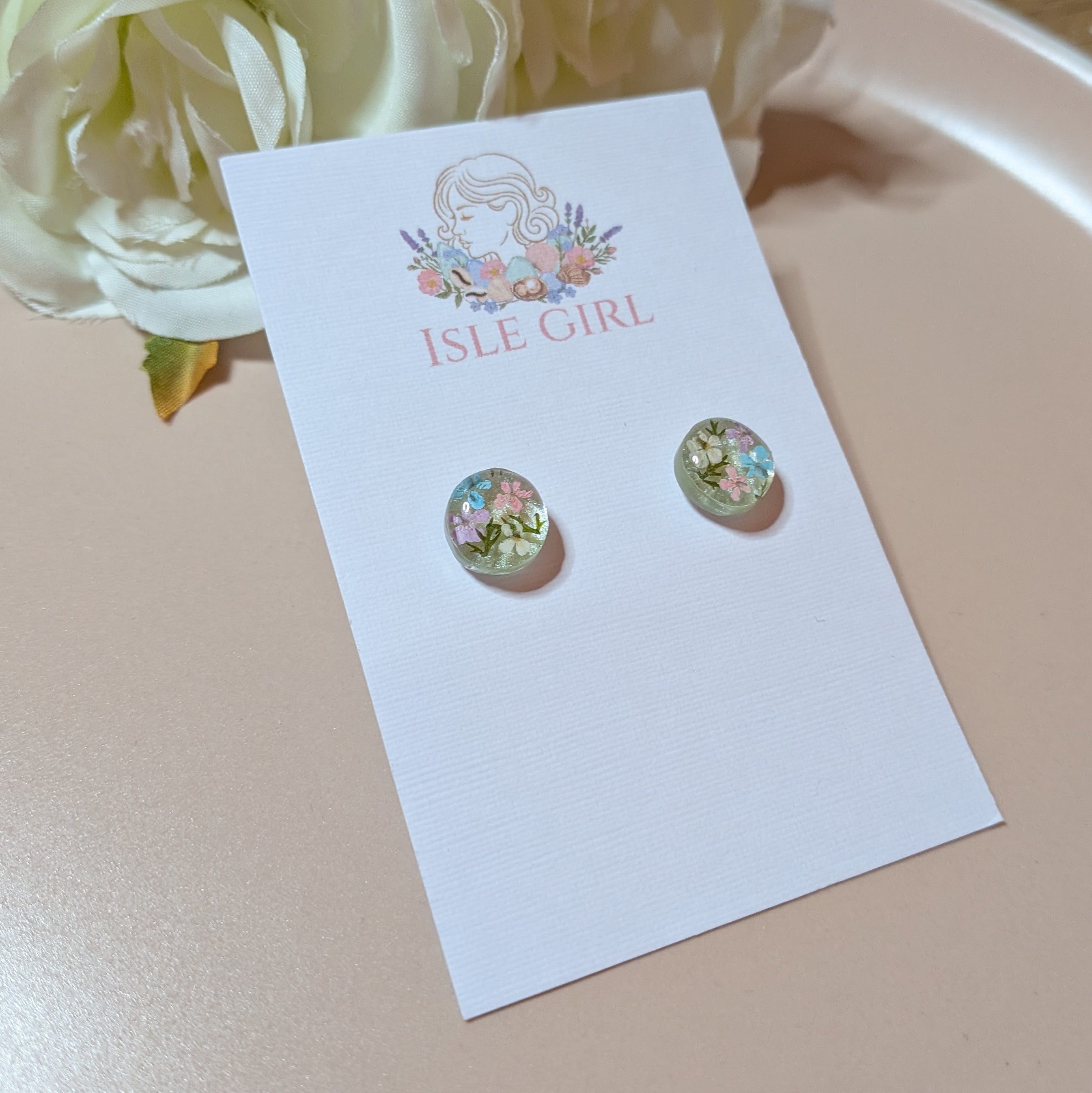 Flower garden earrings