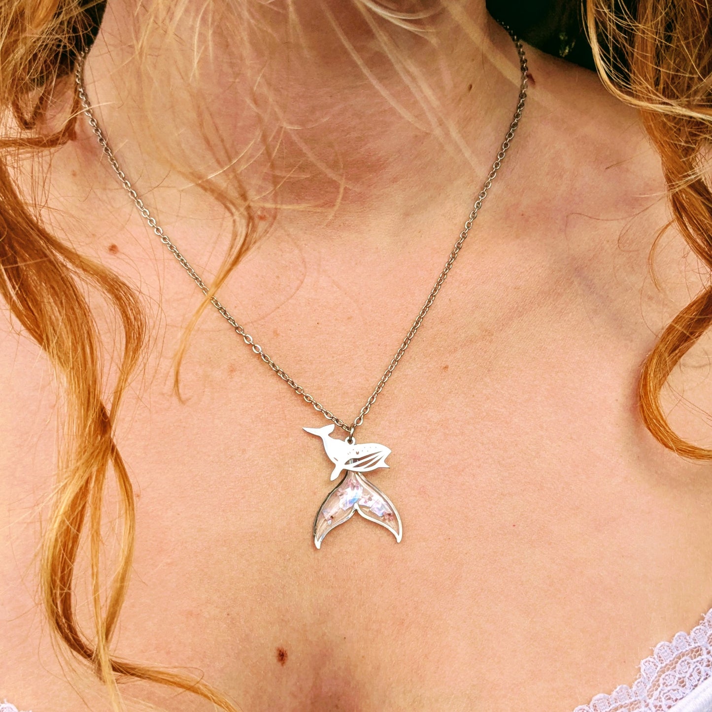 Whale of a time necklace (silver)
