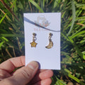 Moon and star earrings