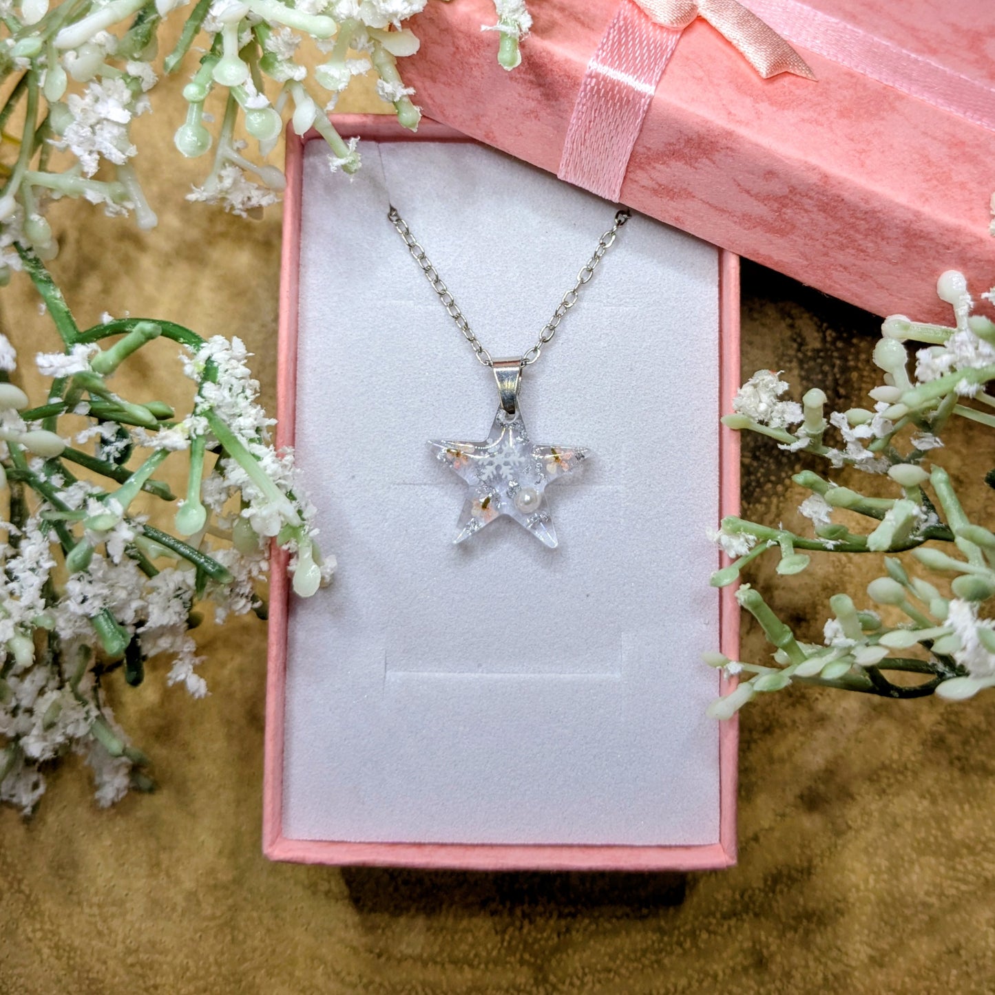 Christmas star necklace (silver)