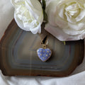 Forget me not love heart necklace
