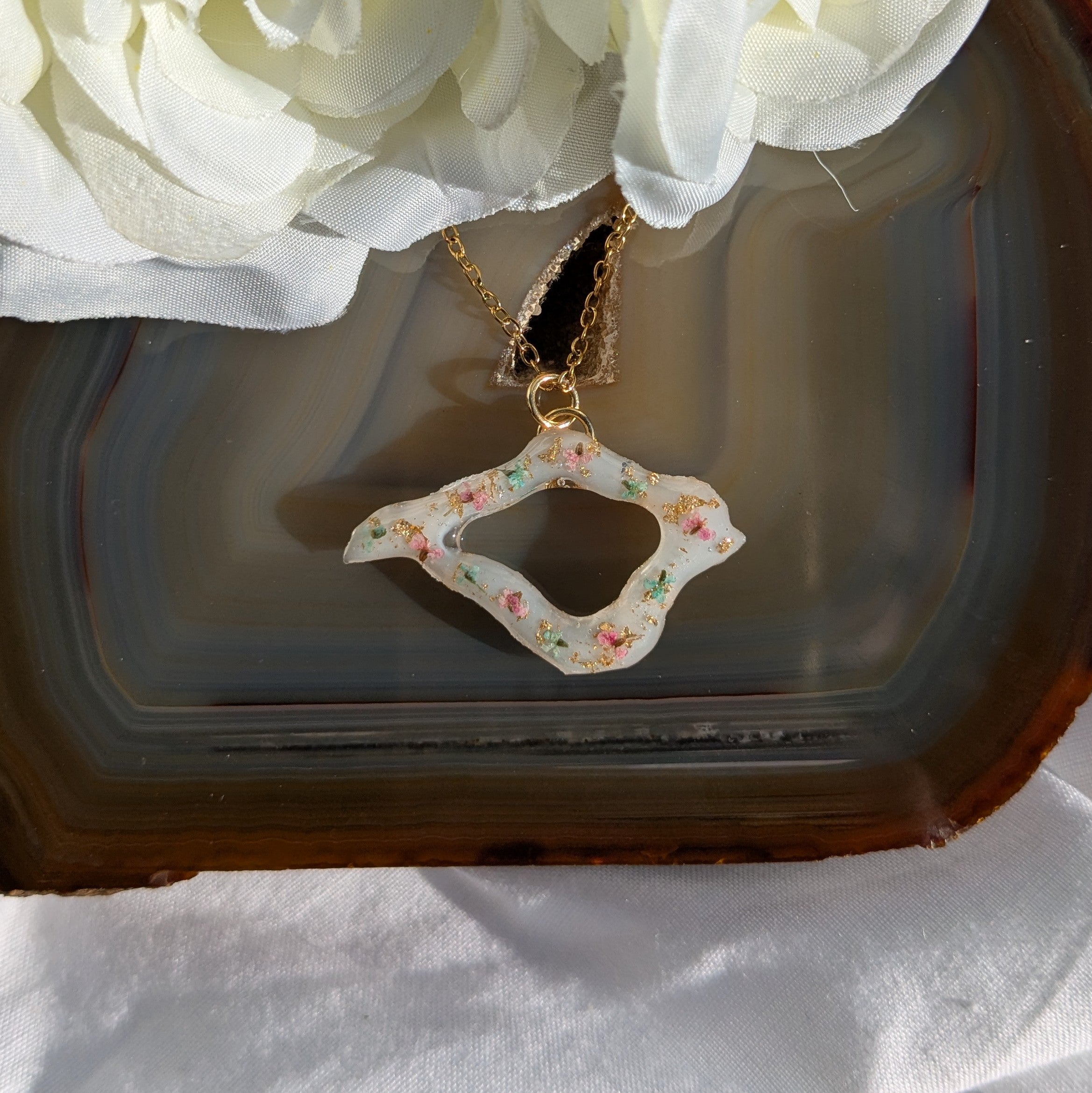 Isle of Wight outline necklace