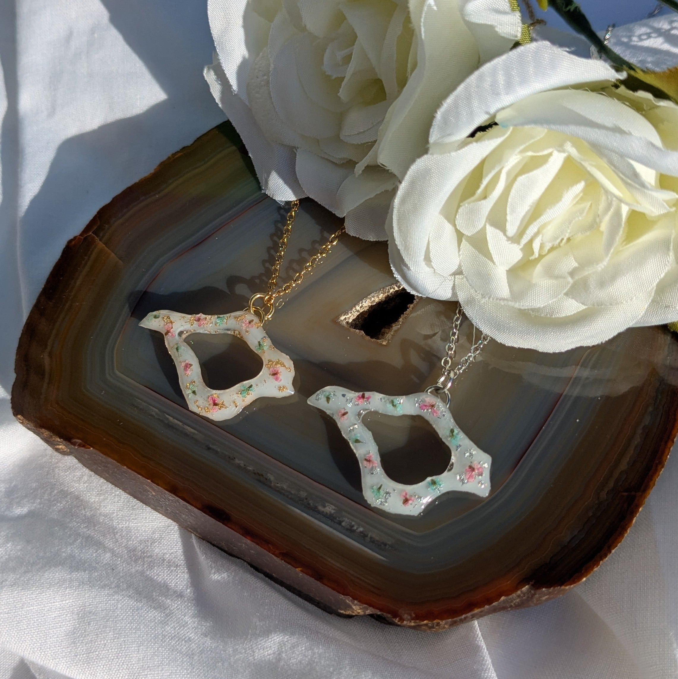 Isle of Wight outline necklace