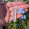 White Isle Of Wight sea glass and forget necklace