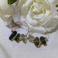 Isle of Wight sea glass hoop earrings