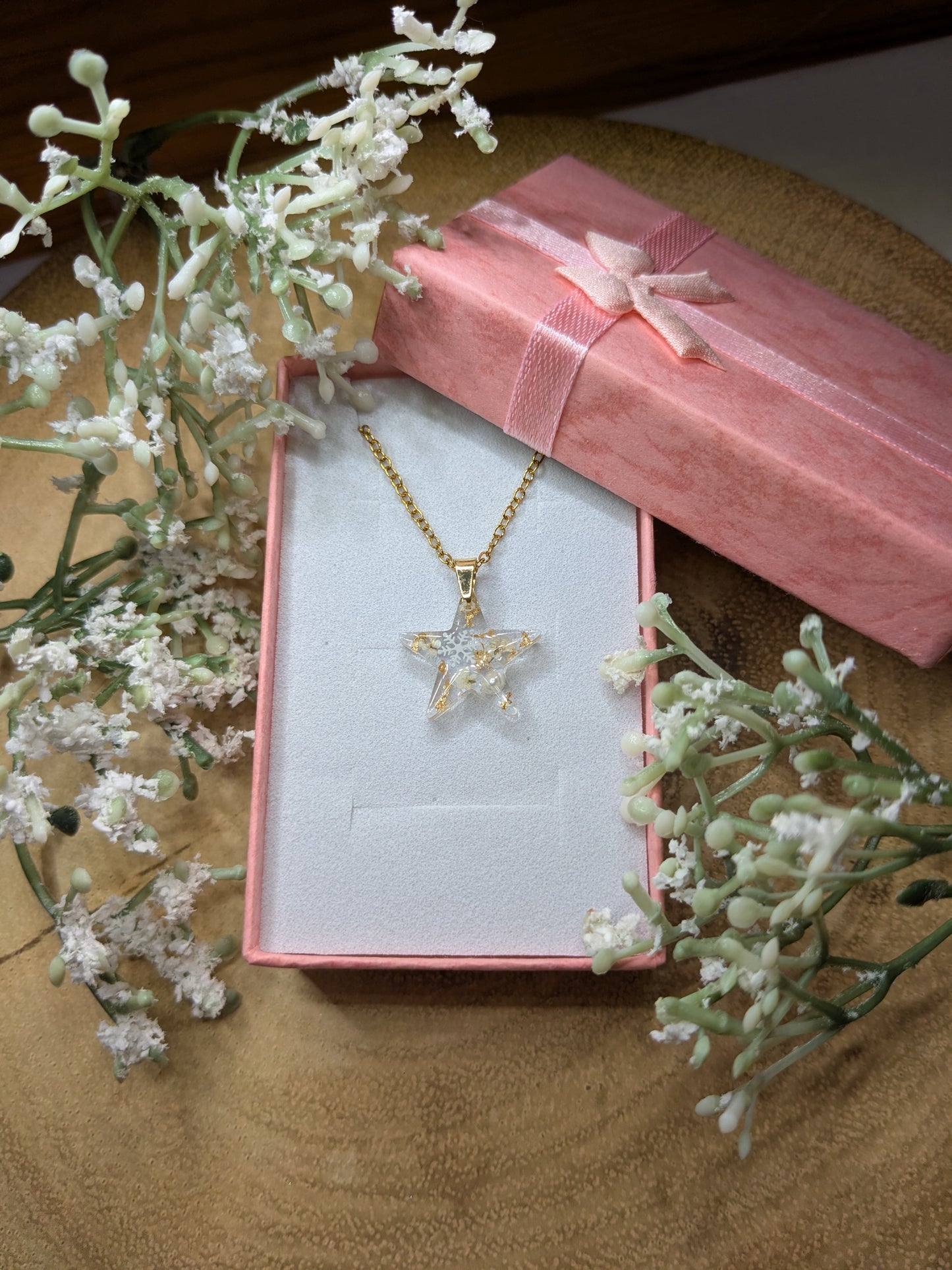 Christmas star necklace (gold)