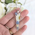 Daisy and forget me not necklace