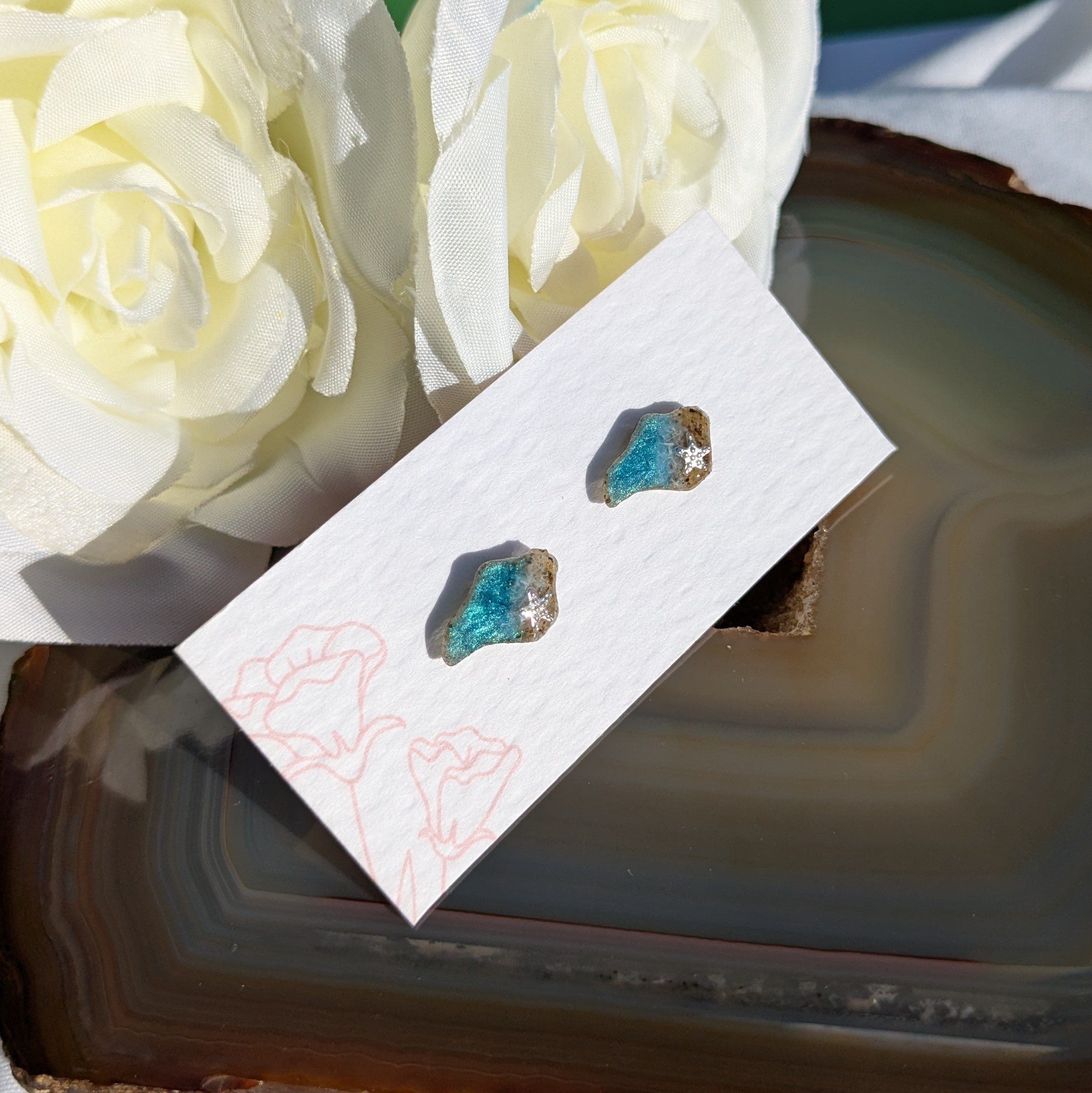 Isle of Wight beach earrings