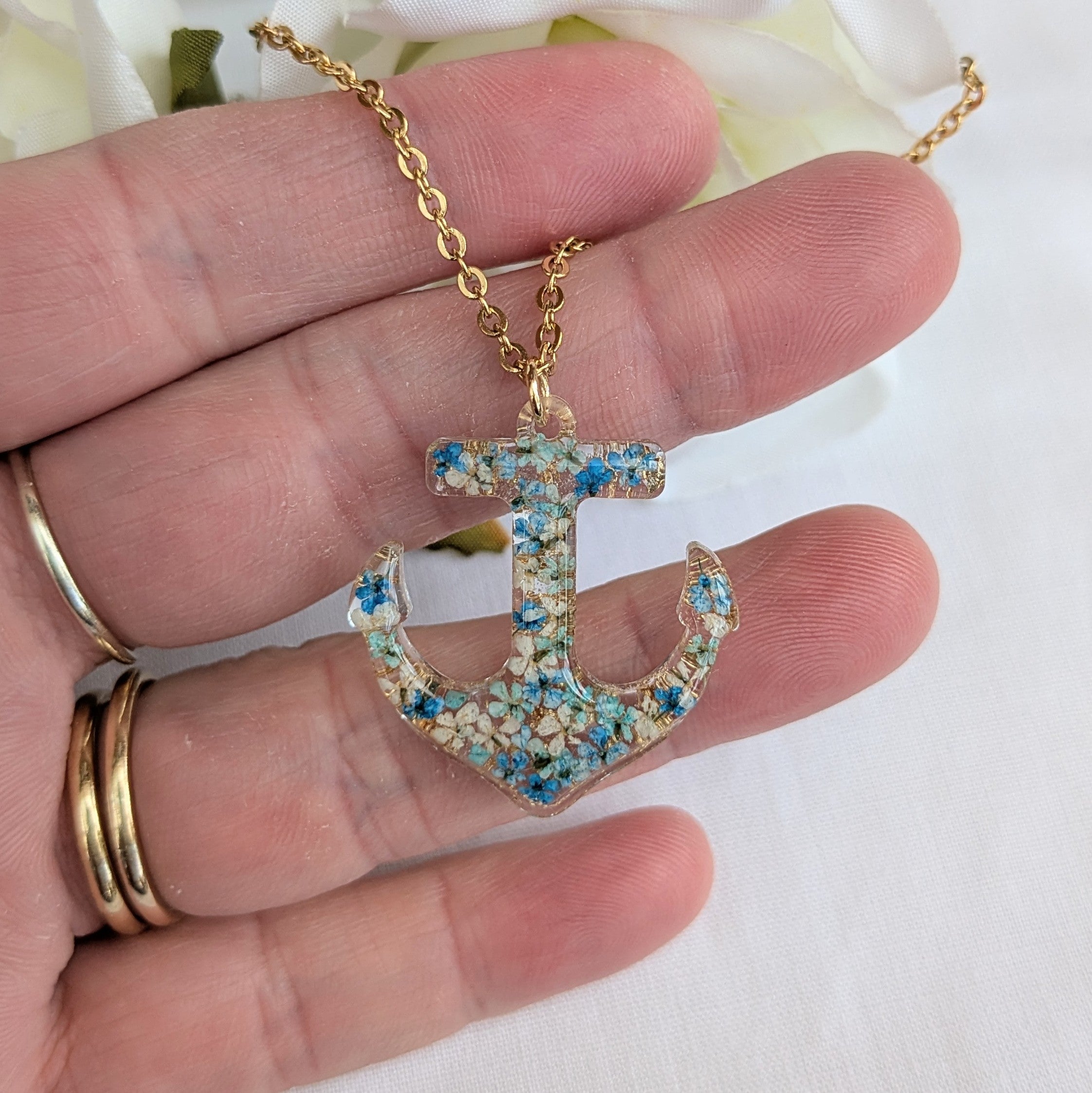 Floral Anchor necklace