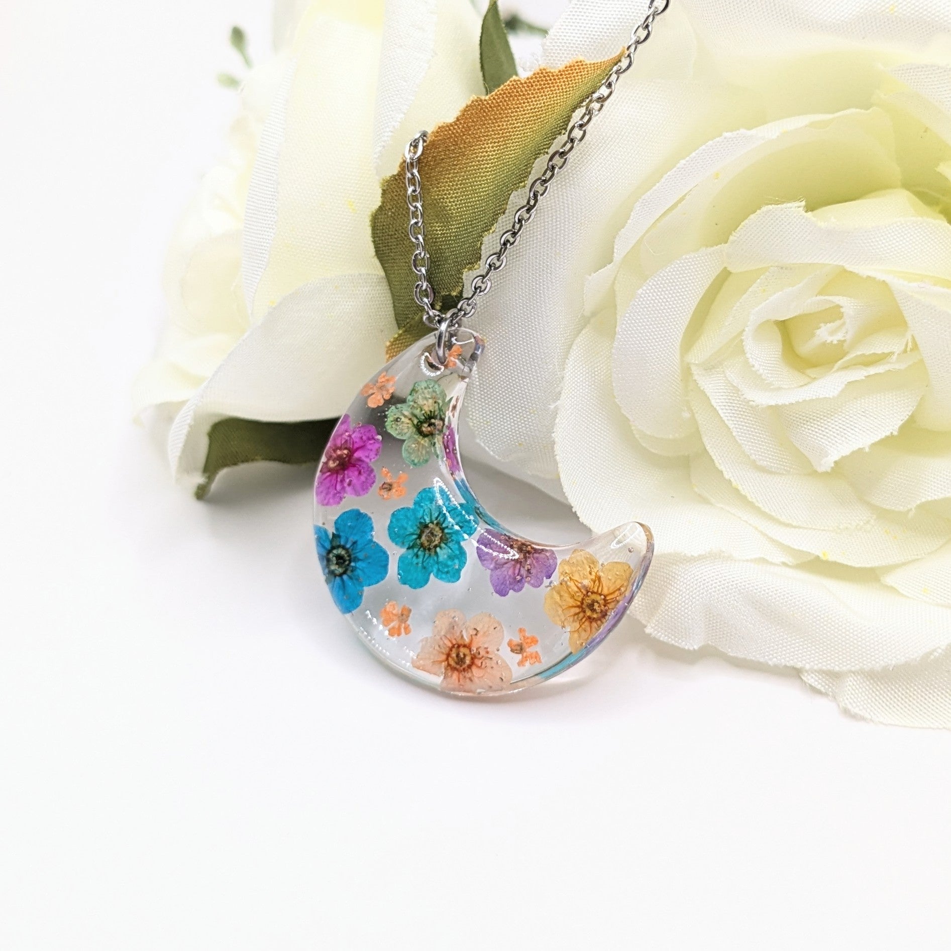 Moon blossom necklace