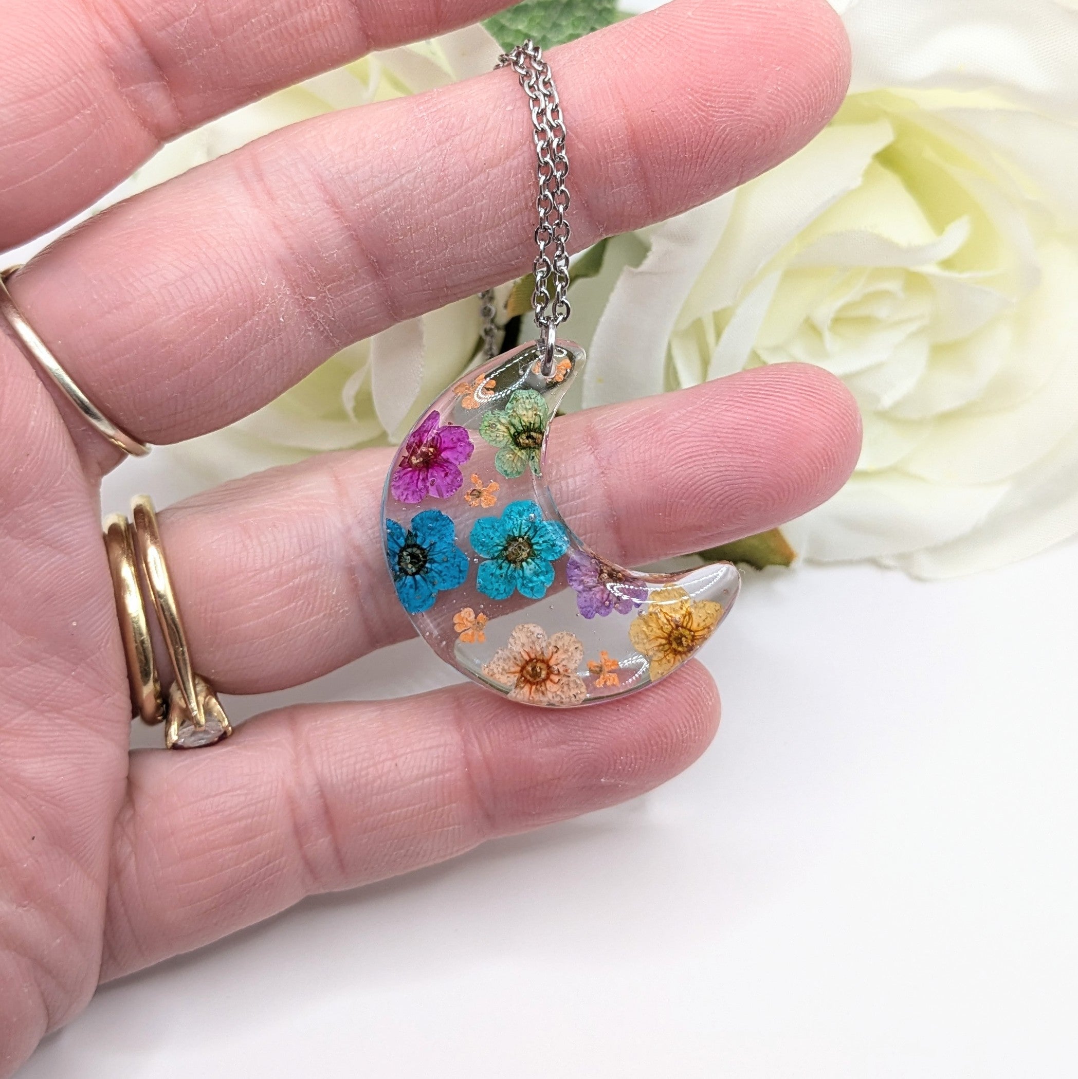 Moon blossom necklace