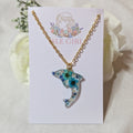 Floral Dolphin necklace