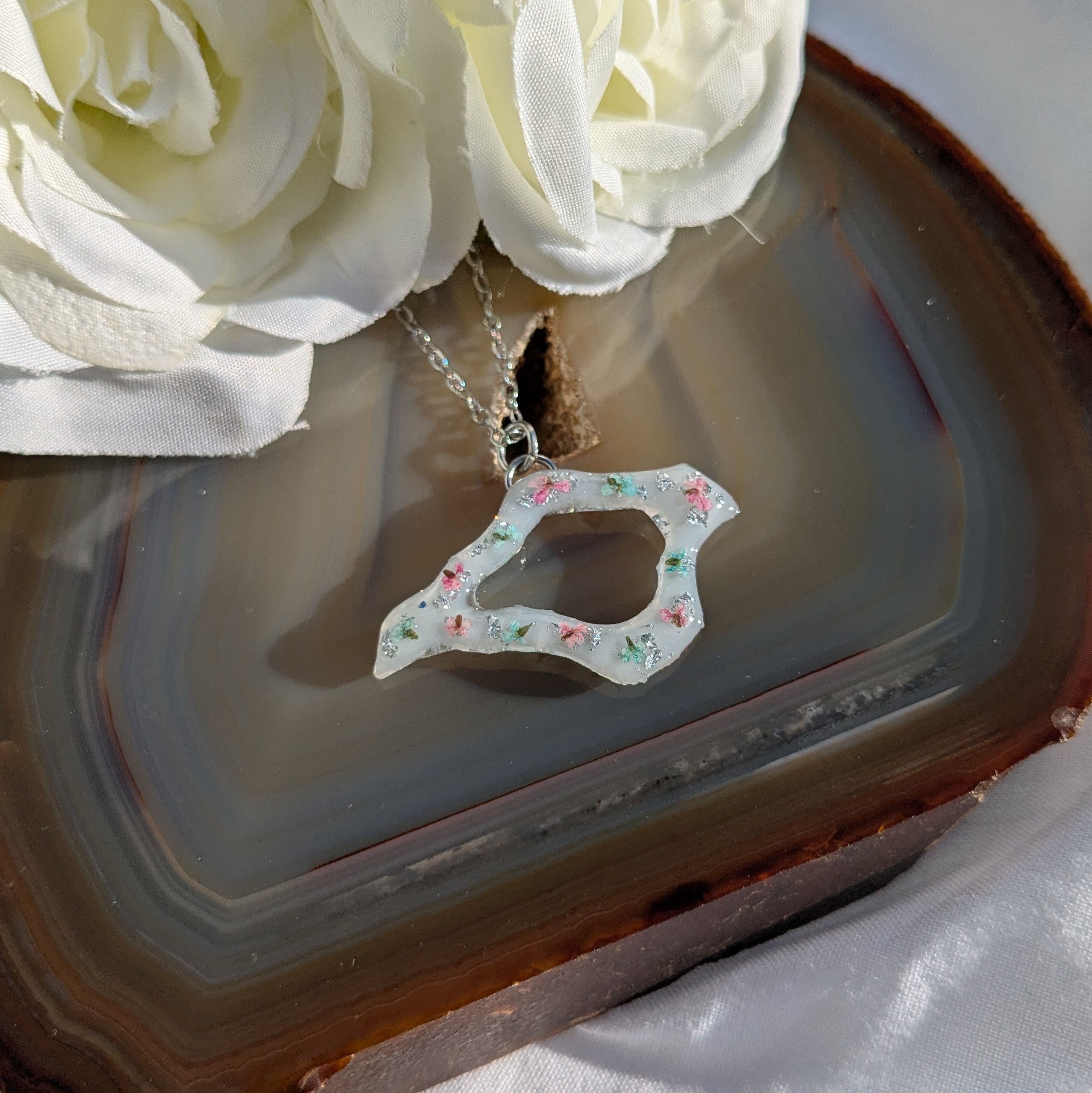 Isle of Wight outline necklace