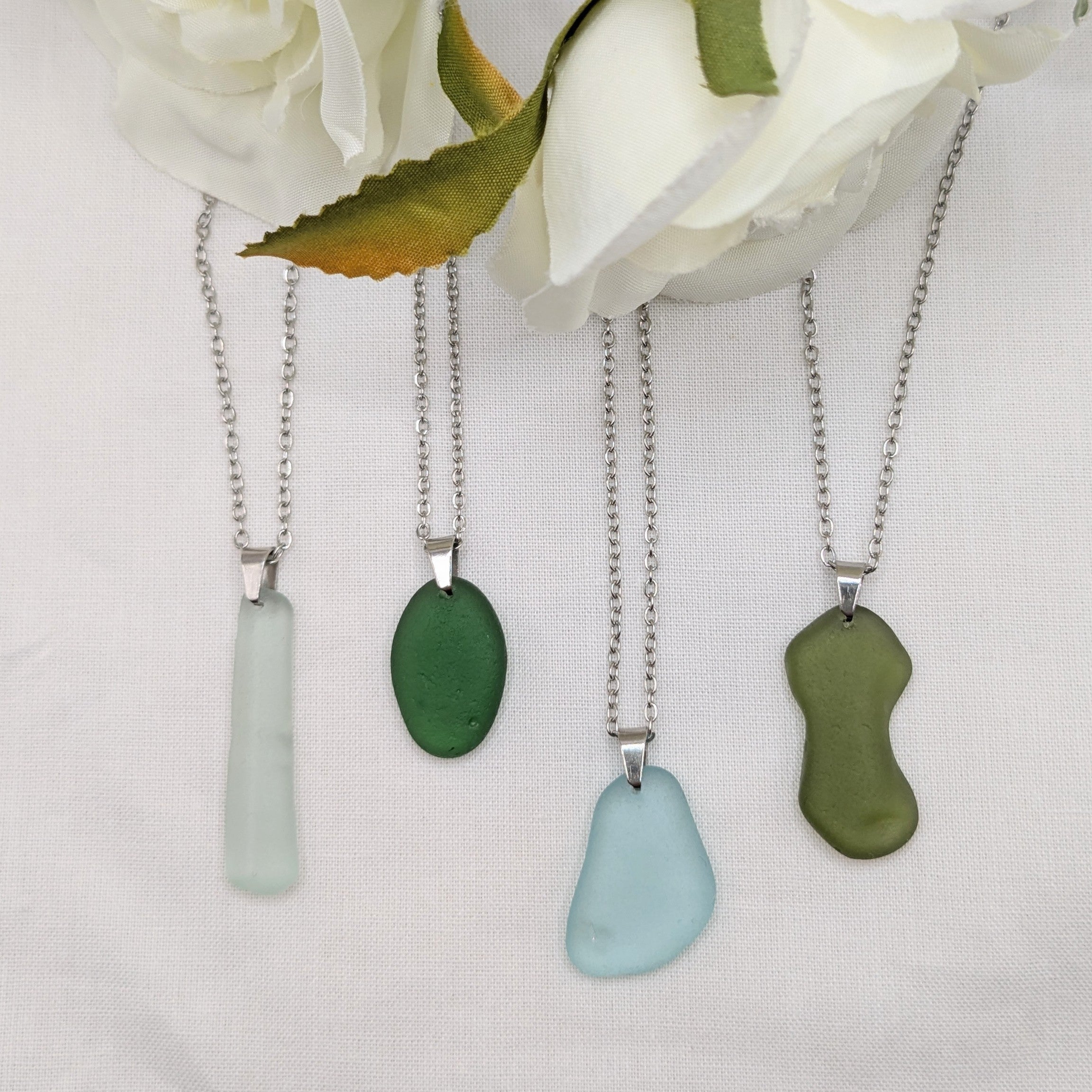 Isle Of Wight sea glass necklaces