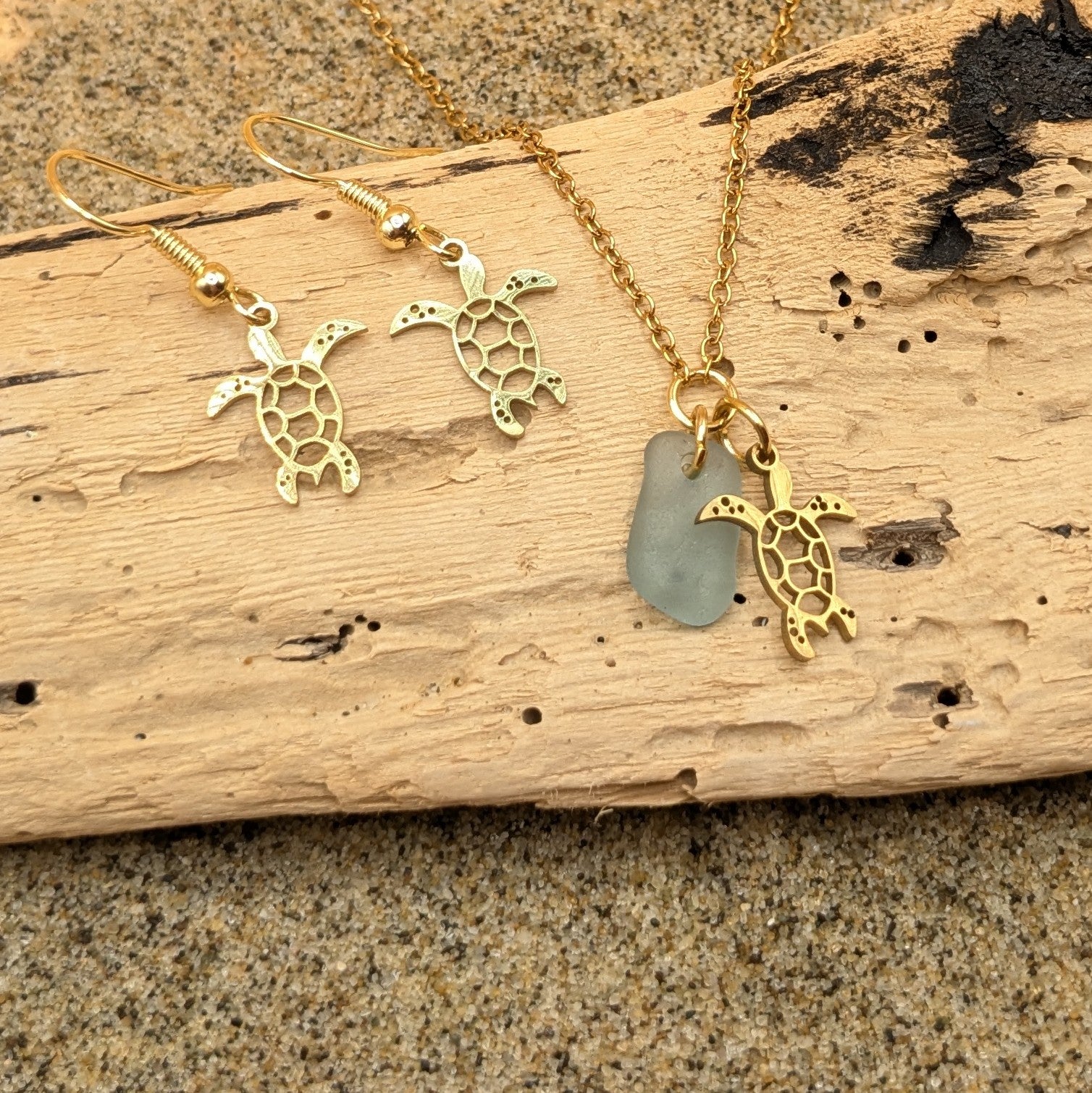 Turtle bay dangle earrings