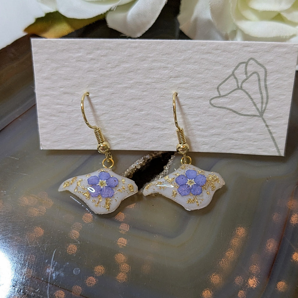 Isle of Wight forget me not dangle earrings
