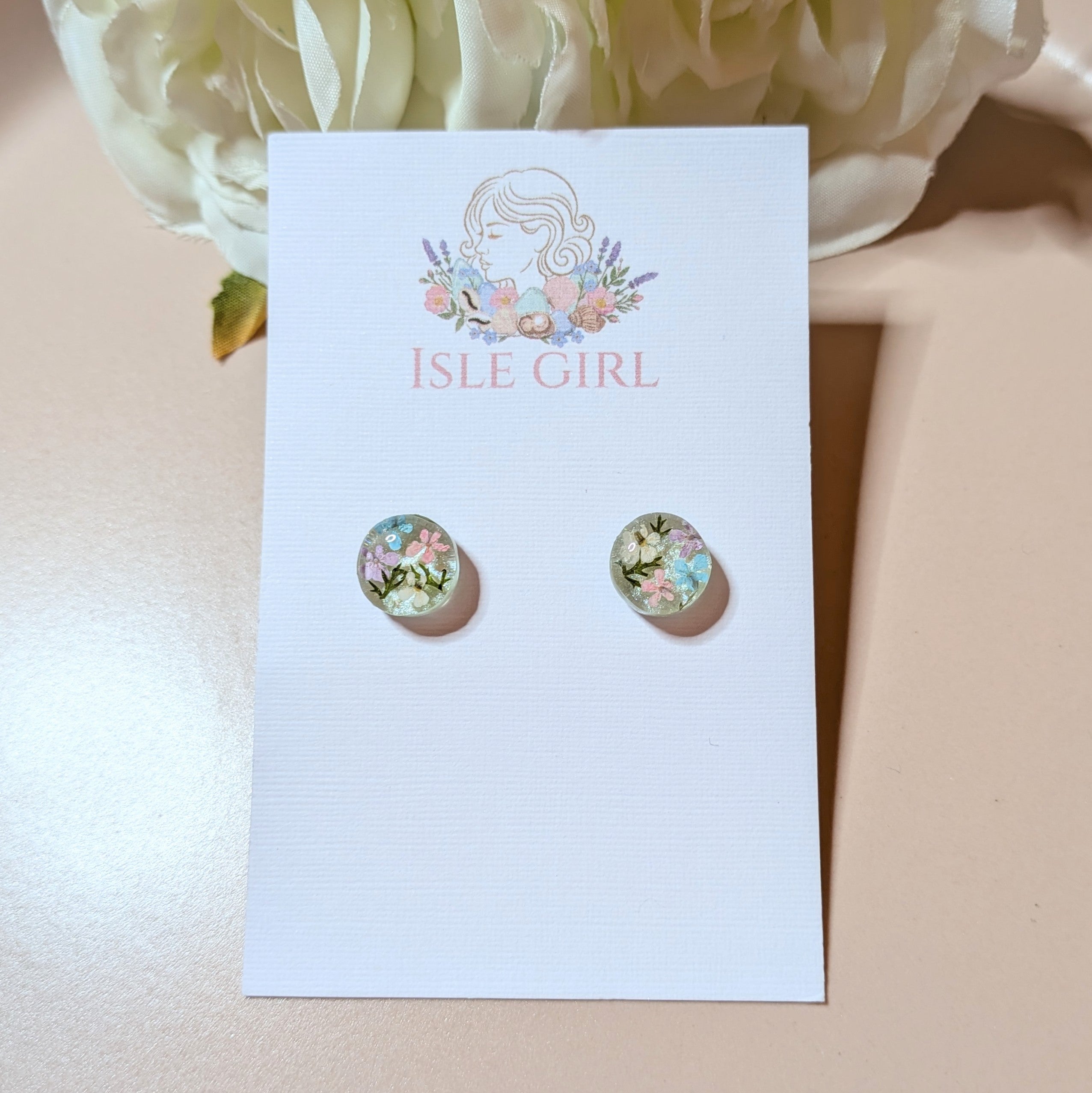 Flower garden earrings