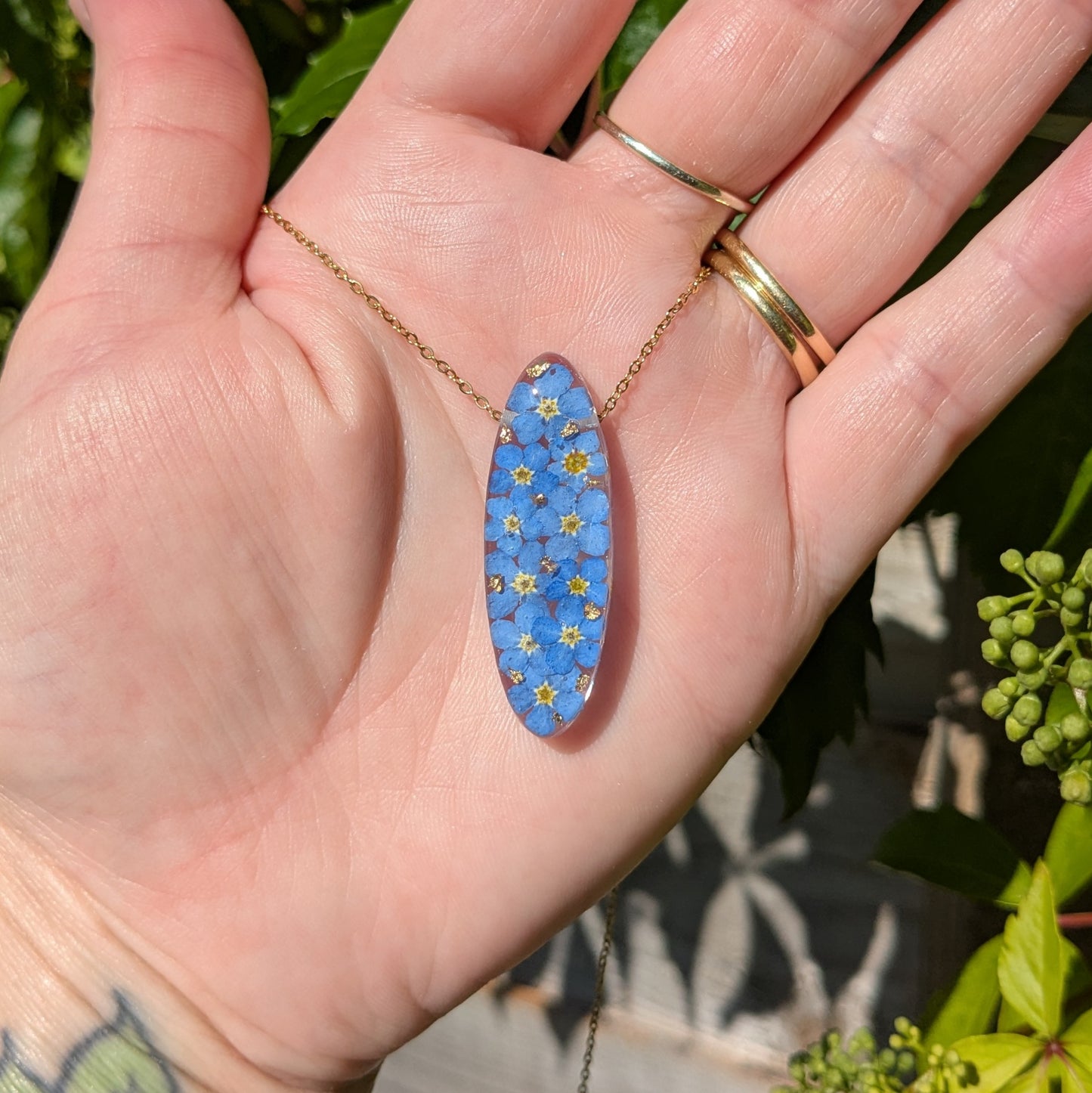 Forget me not necklace