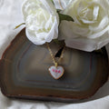 Love heart bouquet necklace (gold)