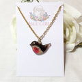 Robin in bloom necklace