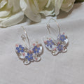 Forget me not butterfly hoops