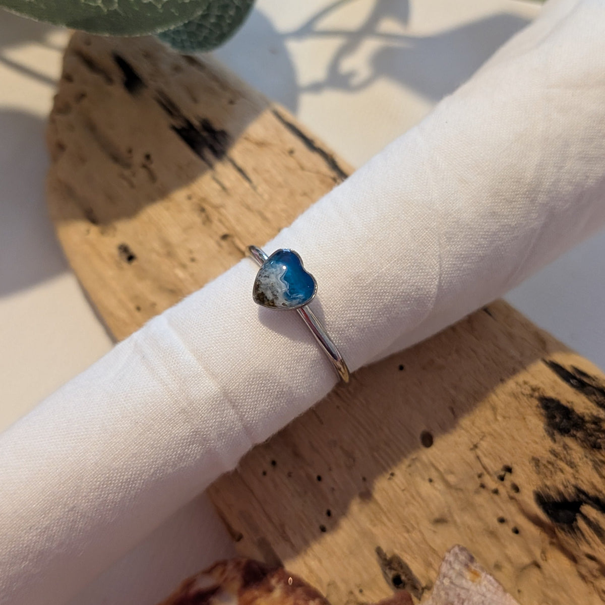 Little beach heart ring (silver)