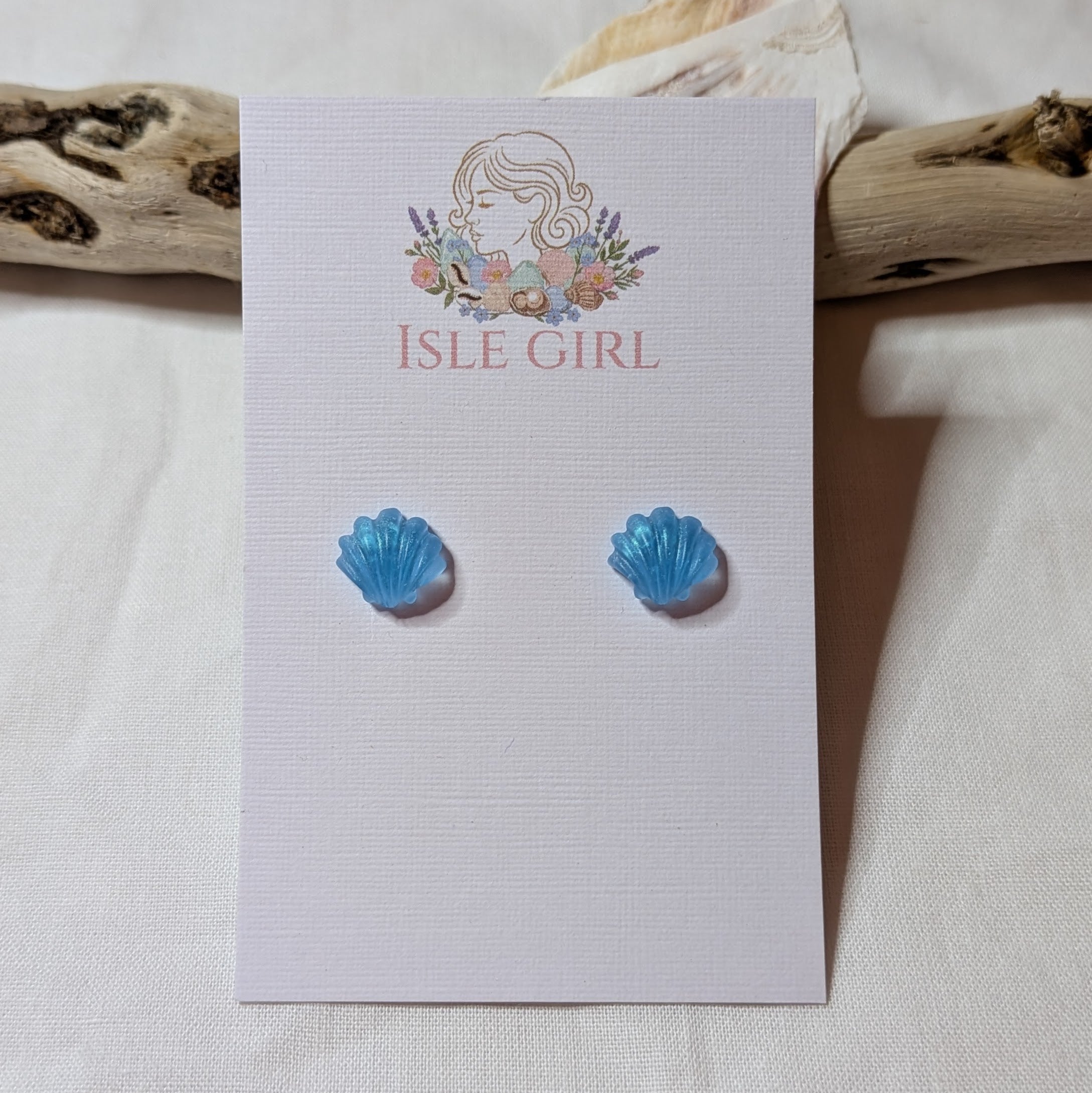 Resin shell earring