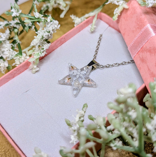Christmas star necklace (silver)