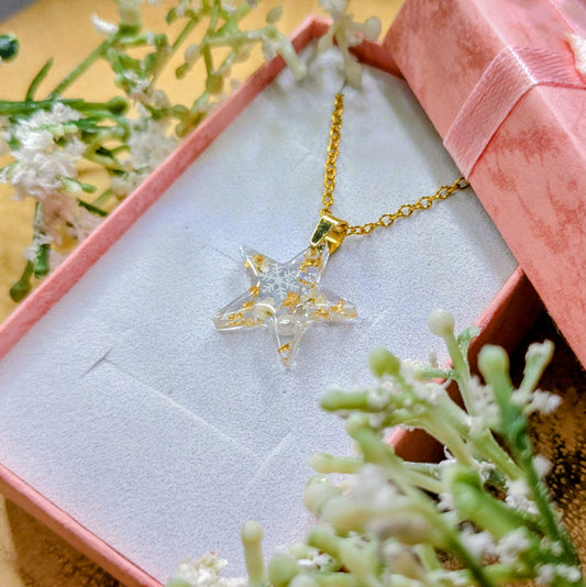 Christmas star necklace (gold)